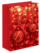 Пакет S Красные шары 11,5x14,5x6см