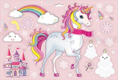 Наклейка для оформления Волшебное царство Единорога