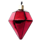 Игрушки на елку стекло игрушка Призма Бордо 7см*7см*10см