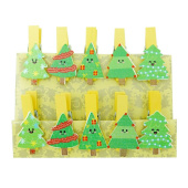 Прищепки декоративные Елочки (уп10)