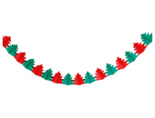 Гирлянда Буквы Елочка красно зеленая 600см