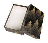 Коробка прямоугольник 19х12х7,5см Зимний лес