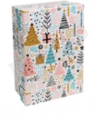 Коробка прямоугольник Елочки 17х11х6см