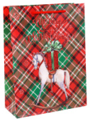 Пакет M Новогодняя лошадка 18х24х8,5см