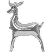 Шар фольга фигура 3D Олень Серебро 32'' 81см FL