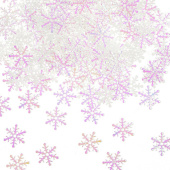 Украшение декор Снежинки фетр 2см Белый 300шт