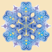 Украшение на скотче Снежинка (20шт)