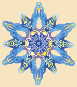 Украшение на скотче Снежинка (20шт)