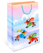 Пакет BC делюкс 23х18х10см Собаки на льду