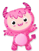 Шар-фигура 34"86 см, фольга Маленький чертёнок, розовый