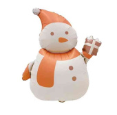 Шар 33"84 см, фольга Снеговик с подарком