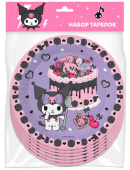 Тарелки бумажные 180мм С Днем рождения Куроми Kuromi (уп6) ВС