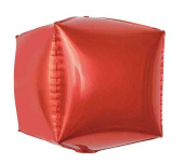 Шар фольга без рисунка 20" 51см Куб металлик Красный