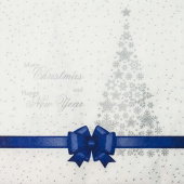 Салфетки 33 см, 20 шт. Синий бант