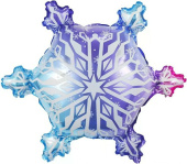 НГ Шар фольга фигура Волшебная снежинка Градиент 26'' 66см FL (P)