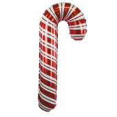 НГ Шар фольга фигура Леденец трость Красный надув воздухом 33'' 84см FL (упак)