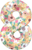 Шар-цифра "8" "Цветочный вальс"