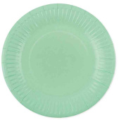 Тарелки бумажные 180см Мастхэв Салатовый (уп6) ДБ