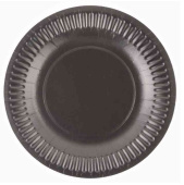 Тарелки бумажные 180см Мастхэв Черный (уп6) ДБ