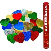 Хлопушка Бумфети 60см Сердца металлизированные Arts&Crafts