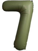 Шар фольга Цифра 40"Fm SLIM Olive Green "7" (упак)
