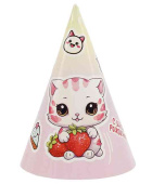 Колпак бумажный С Днем Рождения Кавайи (Kawaii) (уп6) ВС
