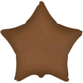 Шар фольга без рисунка 18"Fm звезда сатин матовый Шоколад Choco Brown Шар фольга без рисунка 18"Fm звезда сатин матовый Шоколад Choco Brown