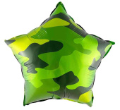 Шар фольга с рисунком 18"FL Звезда Камуфляж