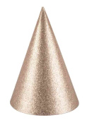 Колпак бумажный Светлое золото с блестками (уп6) ВВ