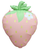 Шар фольга фигура Клубника розовая сатин 26" 66смВЗ (упак)