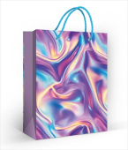 Пакет бумажный MS 14х18см Голографическая волна ОП