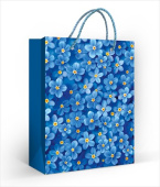 Пакет бумажный MS 14х18см Незабудки ОП