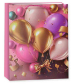 Пакет бумажный XL 31х41см Праздничные шары Дизайн №3
