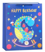 Пакет бумажный M 18х23см Happy Birthday Детский праздник Дизайн №3 Металлик Пакет бумажный M 18х23см Happy Birthday Детский праздник Дизайн №3 Металлик