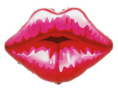 Шар фольга фигура Губы Красный 30" 76смFL (упак)