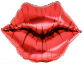 Шар фольга фигура Губы Поцелуй 28" 71смFL