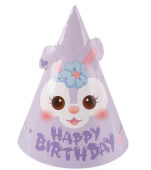 Колпак бумажный Объемные ушки Зайка Сиреневый (уп6) ВВ