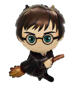 Шар фольга фигура Маленький волшебник на метле 26" 66смFL (упак)