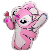 Шар фольга фигура Любимый монстрик с сердечком Розовый 26" 66смFL