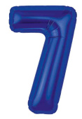 Шар фольга Цифра 40" AG Slim Полуночно-синий "7" (упак)