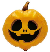Шар фольга фигура Страшная тыква Оранжевый 26" 66смFL