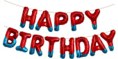 Шар фольга Буквы надпись Happy Birthday 16" 41см FL Героическая тема