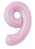 Шар фольга Цифра 40" AG Slim Зефирный "9" (упак)