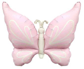 Шар фольга фигура Нежная бабочка Розовый Сатин 37" 94см FL