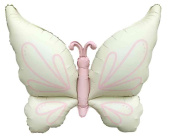 Шар фольга фигура Нежная бабочка Кремовый Сатин 37" 94смFL