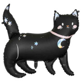 Шар фольга фигура Кот Black 32" 81смPD (упак)