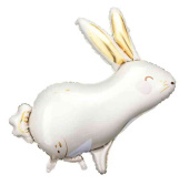 Шар фольга фигура Кролик White 28" 71смPD (упак)