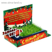 НГ Уценка Открытка прорастайка Желаю крепкого здоровья 8х13см