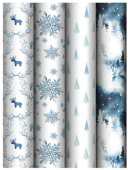 НГ Бумага лист 70х100см Christmas toys (4 дизайна) MESHU