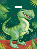 Пакет пэ с вырубной ручкой Веселый динозавр ИмП